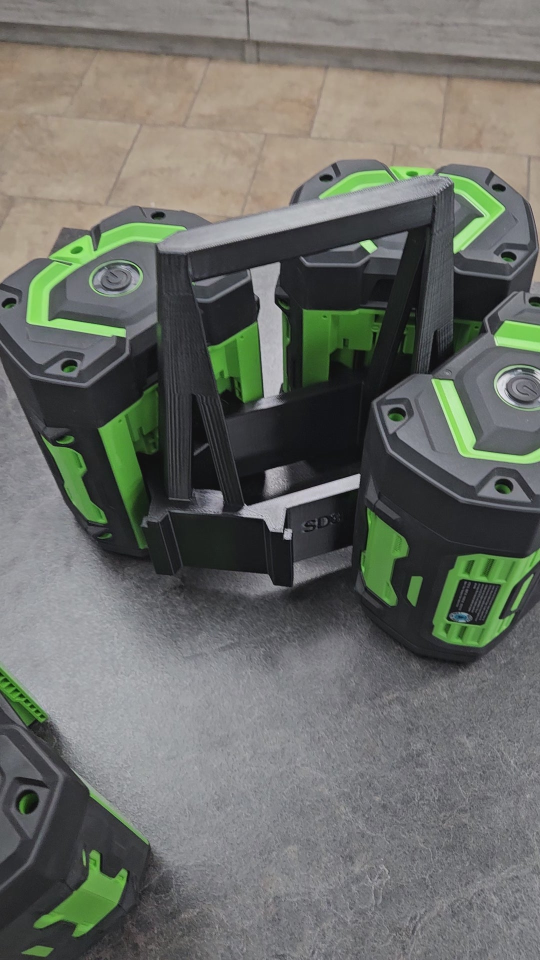 4-Battery Carrier for EGO Power+ | Portable EGO 56V Battery Handle | Easy Carry Organizer